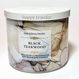 BLACK TEAKWOOD 3-Wick Candle
